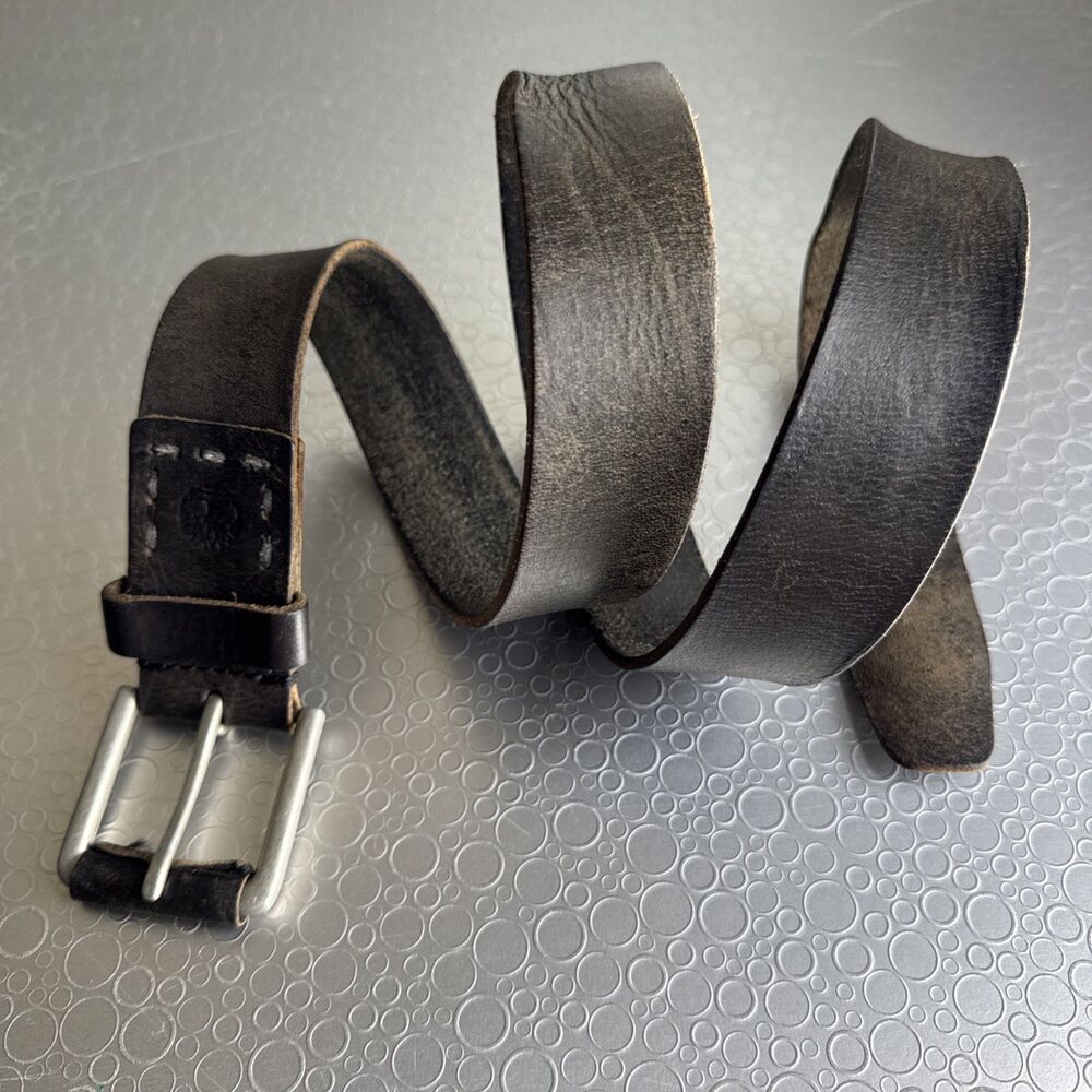 Timberland Mens Dark Espresso Leather Belt Black Brown Gorpcore Grunge - Size 36